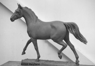 Pferdeskulpturen: Pferdestatuen: Pferd Kunst von Mary Sand - Arabische Pferd Skulptur