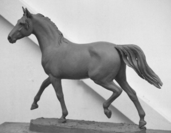 Arabian horse sculpture
