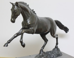 Bronze horse sculpture, commissioned by owner