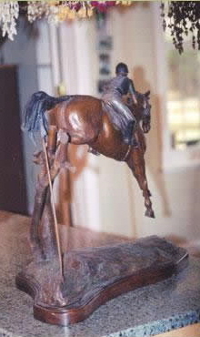 Bronze Vielseitigkeit Pferd Skulptur. Limitierte Auflage von 15 durch PferdeBildhauer Mary Sand