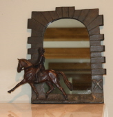 Horse gift, Dressage horse relief mirror
