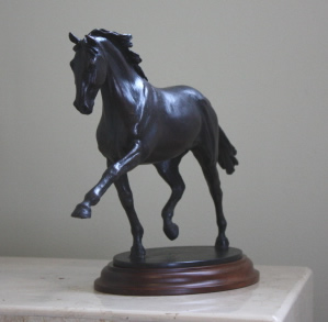 Dressage horse sculpture in bronze, on exhibit at the Lexington History Museum, through the World Equestrian Games, 2010