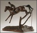 Pferdeskulpturen und Pferde Statuen: Bronze-Skulptur von 3 Tage Vielseitigkeitsreiter