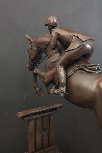 Bronze Hunter Jumper Sculpture, serving as trophy for Michigan Hunter Jumper Association